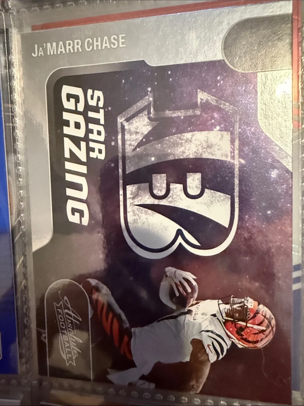 Ja'Marr Chase Star Gazing Football Trading Card - Purple/Black